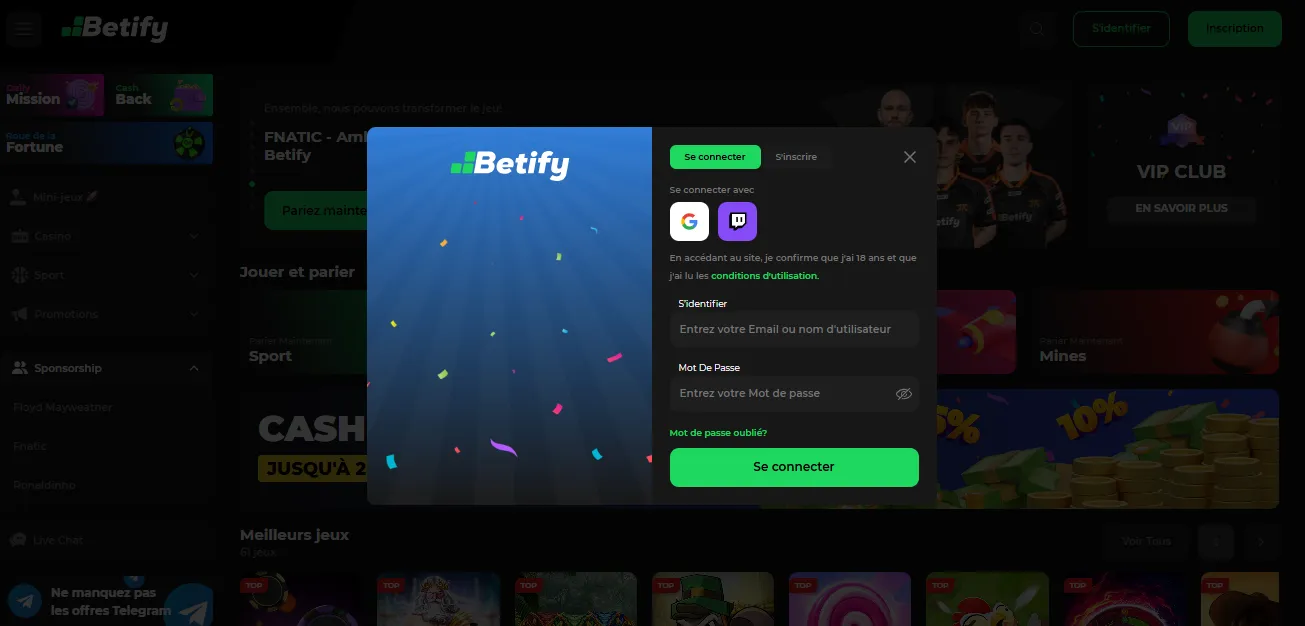 Betify Casino connexion en 3 minutes via un miroir sécurisé
