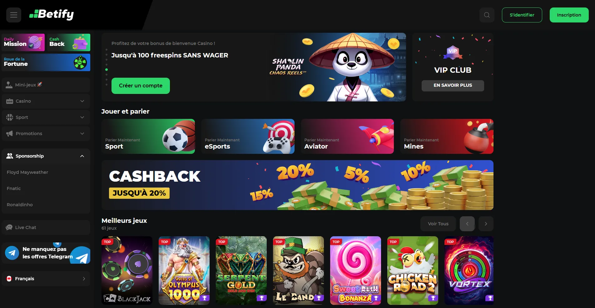 Ce que rapporte code promo Betify casino : tous les types de promotions pour les Français