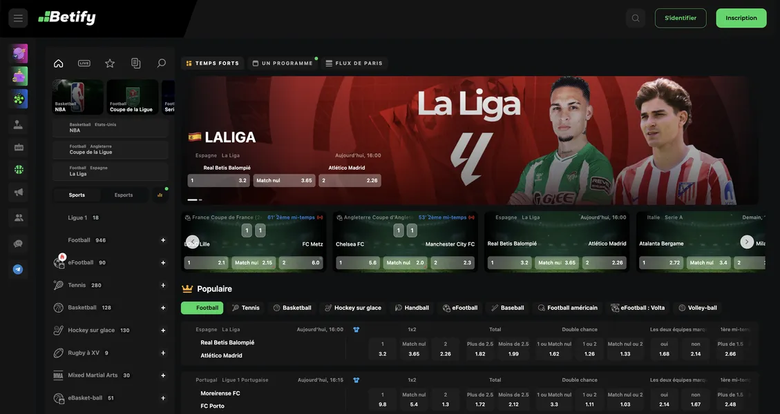 Betify sport: Paris et cotes boostées